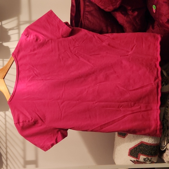 Hot Pink Kim Rogers 95/5 cotton/spandex short sleeve shirt - Picture 2 of 2